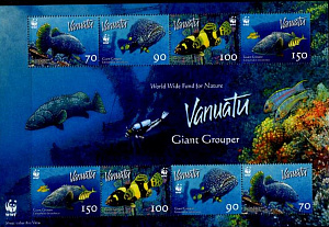 Вануату, 2006, Рыбы, WWF, малый лист